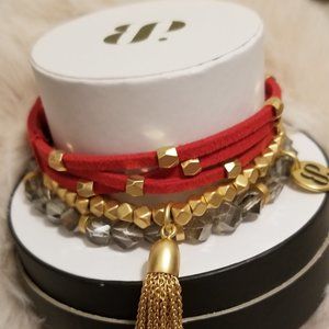 Multiband Bracelet Red and Gold Ring Bomb Party
